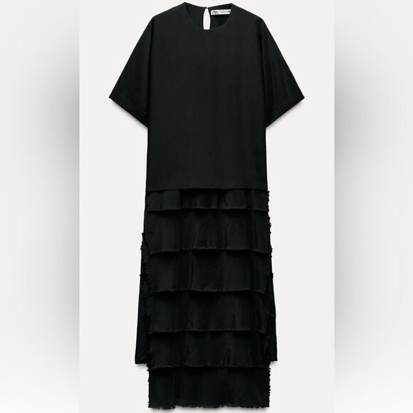 Zara ruffled midi dress - Picture 2 of 4